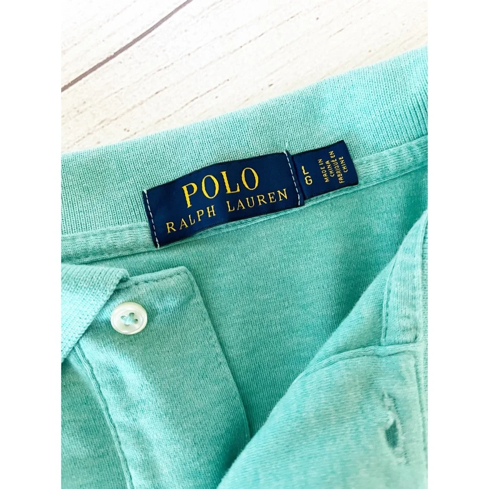 Polo RL light aqua short sleeved shirt sz L